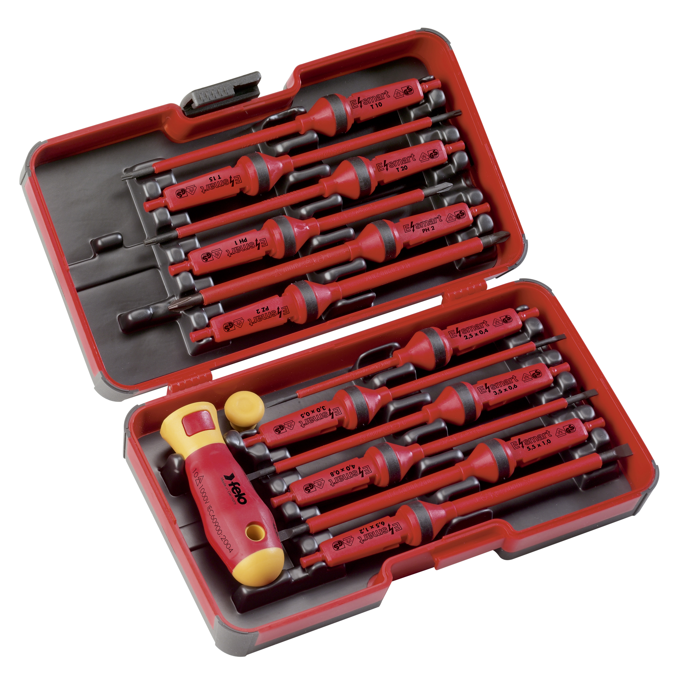 Jogo de Hastes Intercambiáveis FELO E-smart VDE 14 peças XL-Strongbox - Made in Germany