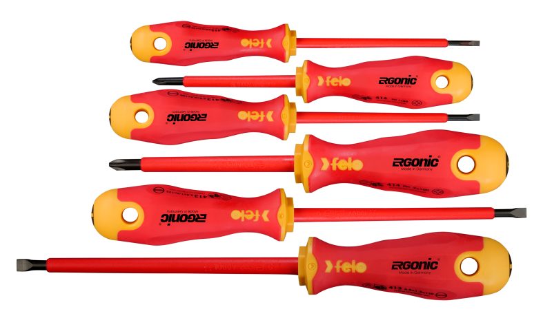 Jogo de Chaves Isoladas FELO ERGONIC VDE 6 peças Fenda/Phillips - Made in Germany