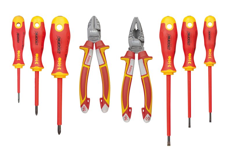 Jogo de Ferramentas Isoladas FELO ERGONIC VDE 8 peças - Made in Germany
