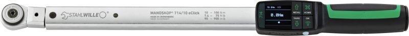 Torquímetro Eletromecânico Torque/Ângulo STAHLWILLE MANOSKOP 714R/10 eClick 10-100 N·m 1/2" - Made in Germany